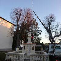 Wienerherberg Dreifaltigkeitssäule - Bei den Arbeiten